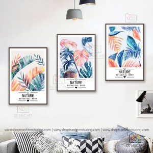 Tranh decor: Cây lá sắc màu