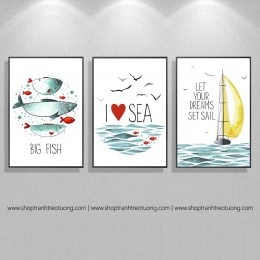 Tranh decor: I love sea