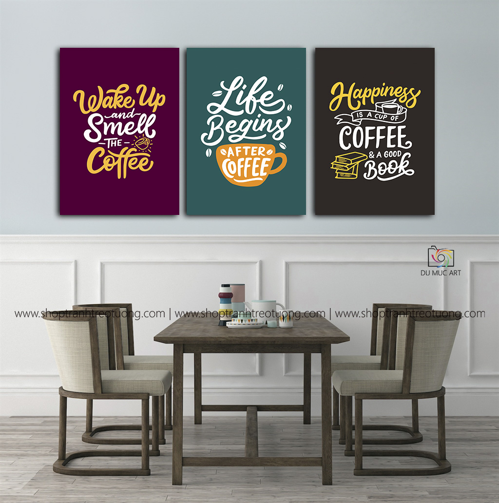 Tranh decor: Life begin after coffee