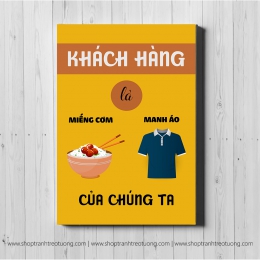 Tranh động lực: Khách hàng là miếng cơm, manh áo...