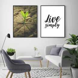 Tranh canvas: Live simply