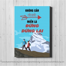 Tranh động lực: Không cần nhanh, miễn là đừng dừng lại