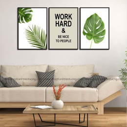 Tranh canvas: Work hard and be nice to people