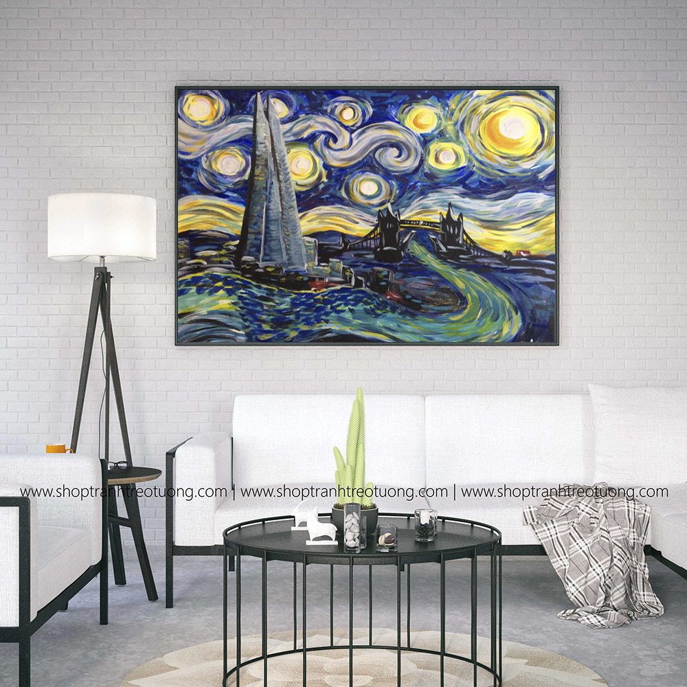 Tranh decor: Đêm đầy sao 2 (Van Gogh)